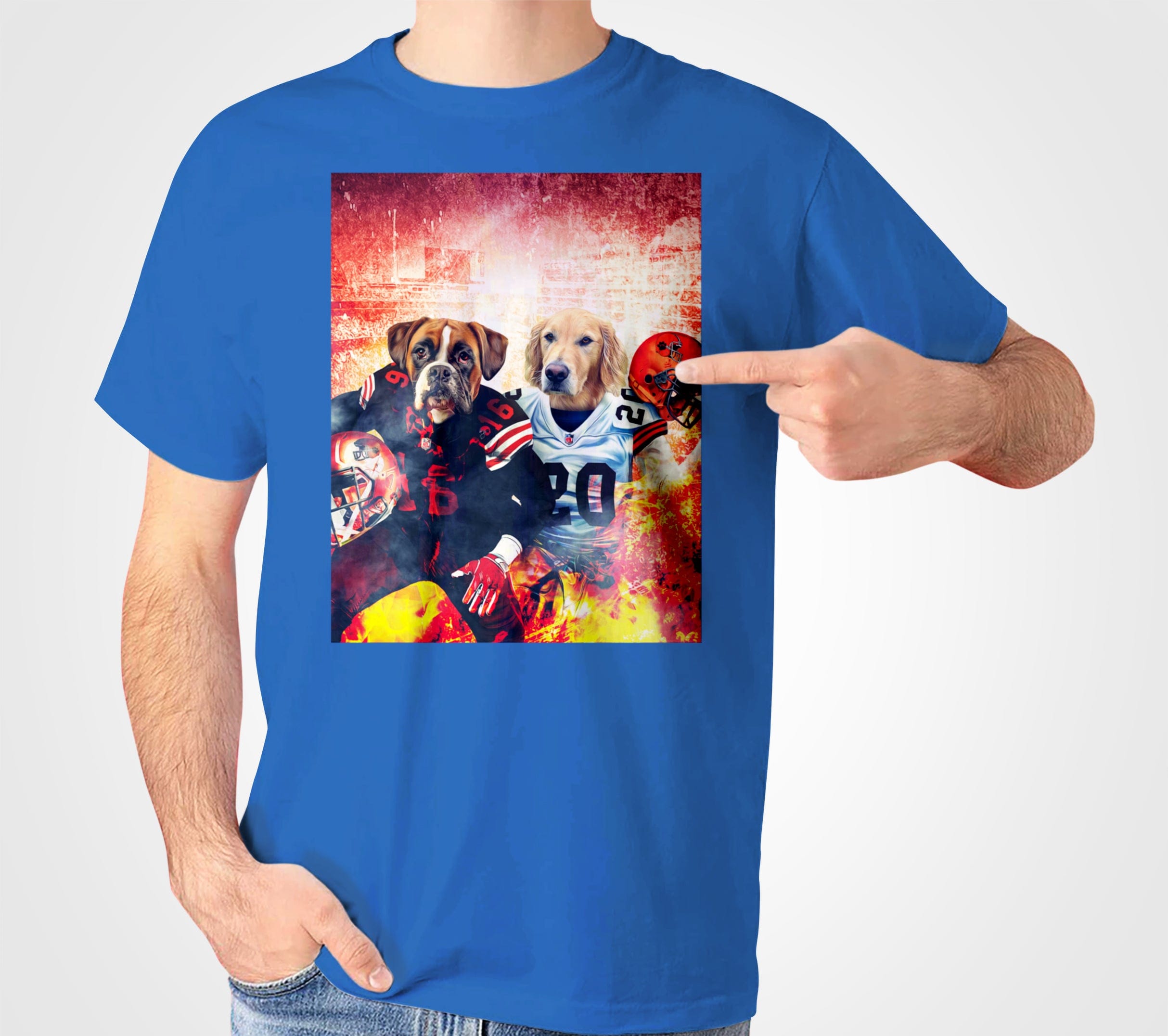 Camiseta personalizada para 2 mascotas &#39;Cleveland Doggos&#39; 