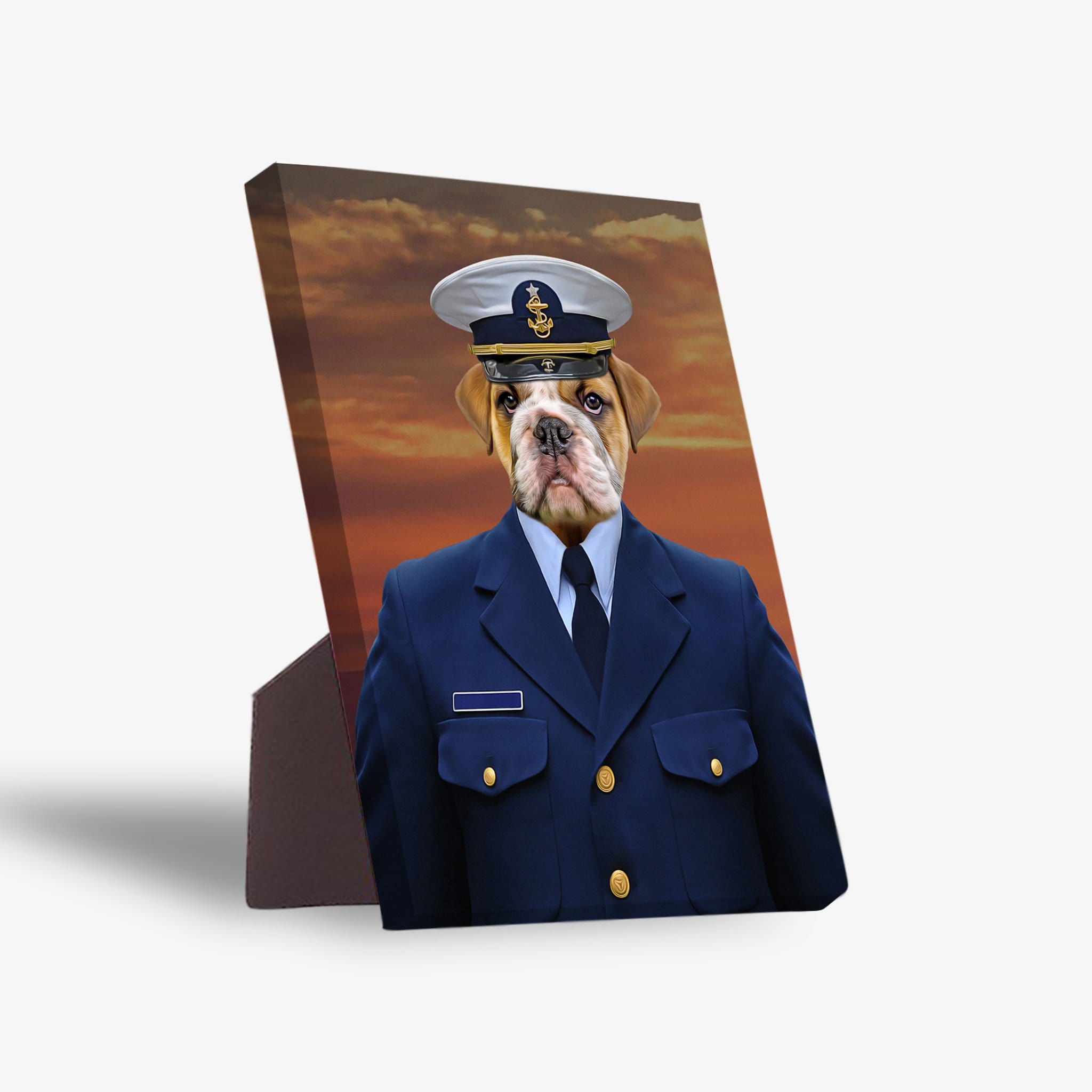 &#39;The Coast Guard&#39; Personalized Pet Standing Canvas