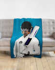 'The Cricket Player' Personalized Pet Blanket