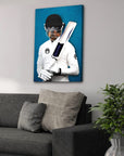 'The Cricket Player' Personalized Pet Canvas
