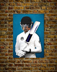 'The Cricket Player' Personalized Pet Poster