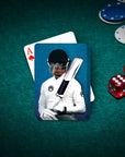'The Cricket Player' Personalized Pet Playing Cards