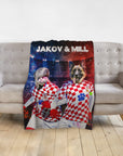 'Croatia Doggos' Personalized 2 Pet Blanket