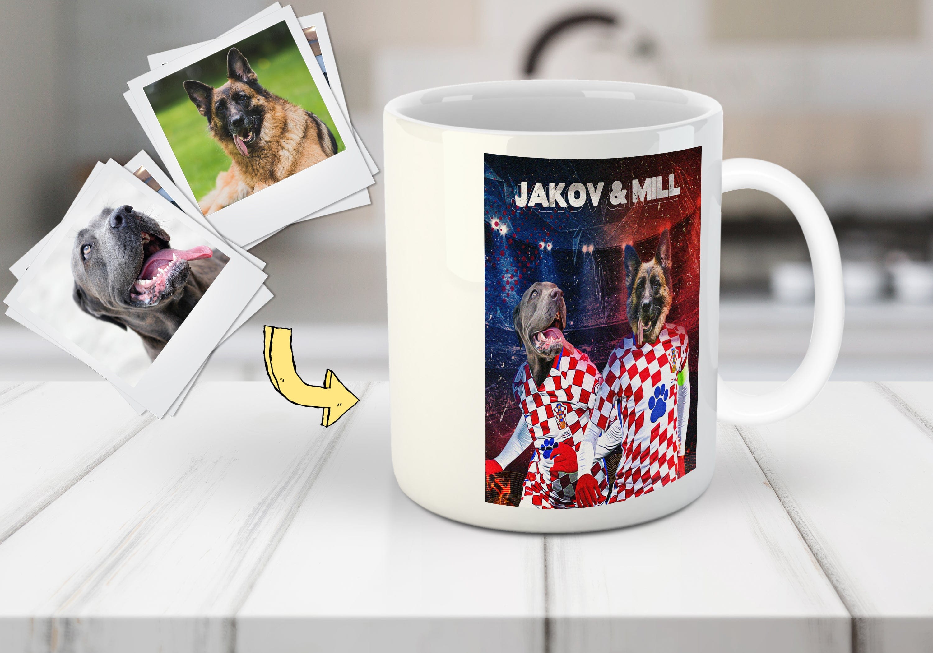 &#39;Croatia Doggos&#39; Personalized 2 Pet Mug