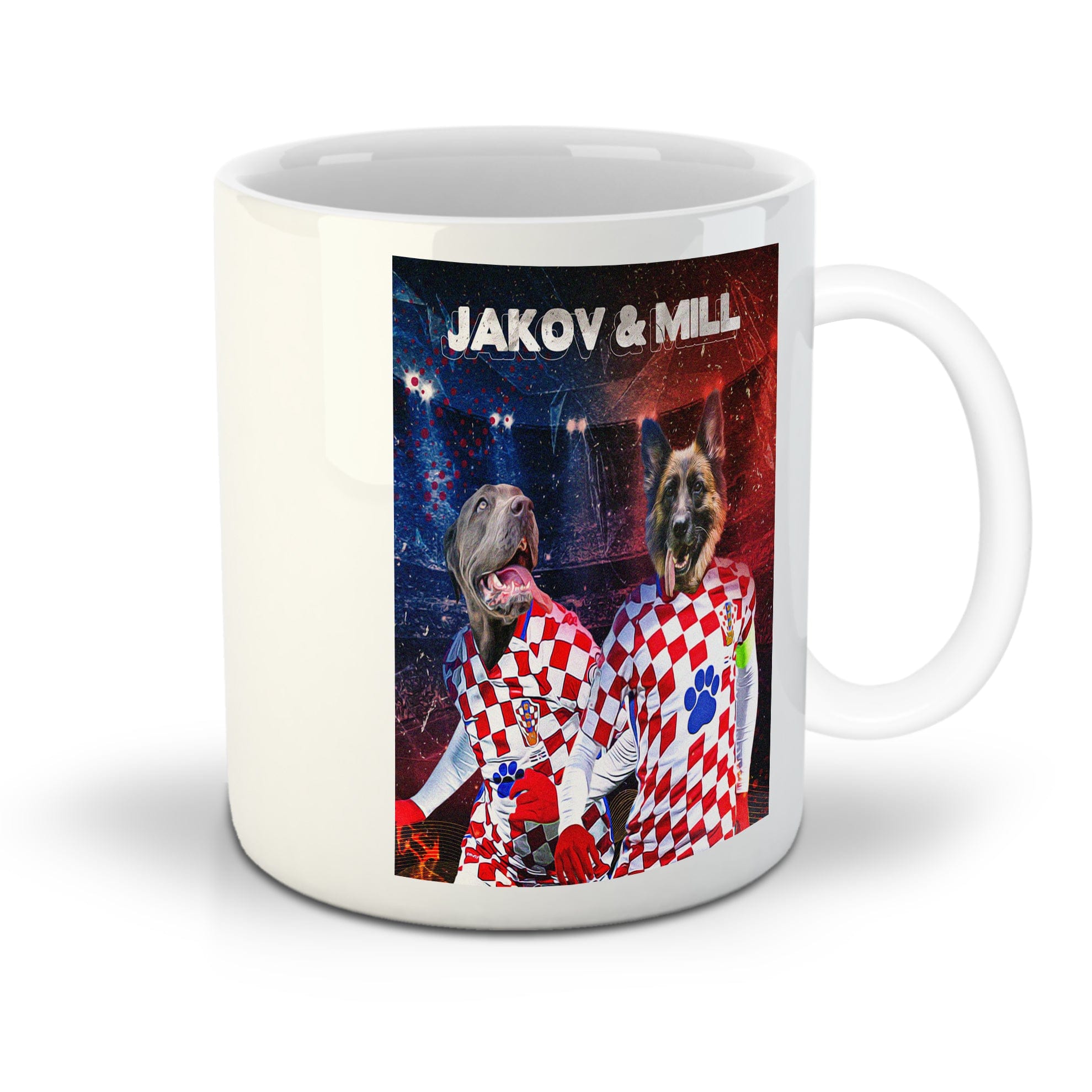 &#39;Croatia Doggos&#39; Personalized 2 Pet Mug