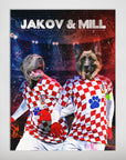 Póster Personalizado para 2 mascotas 'Dogos de Croacia'