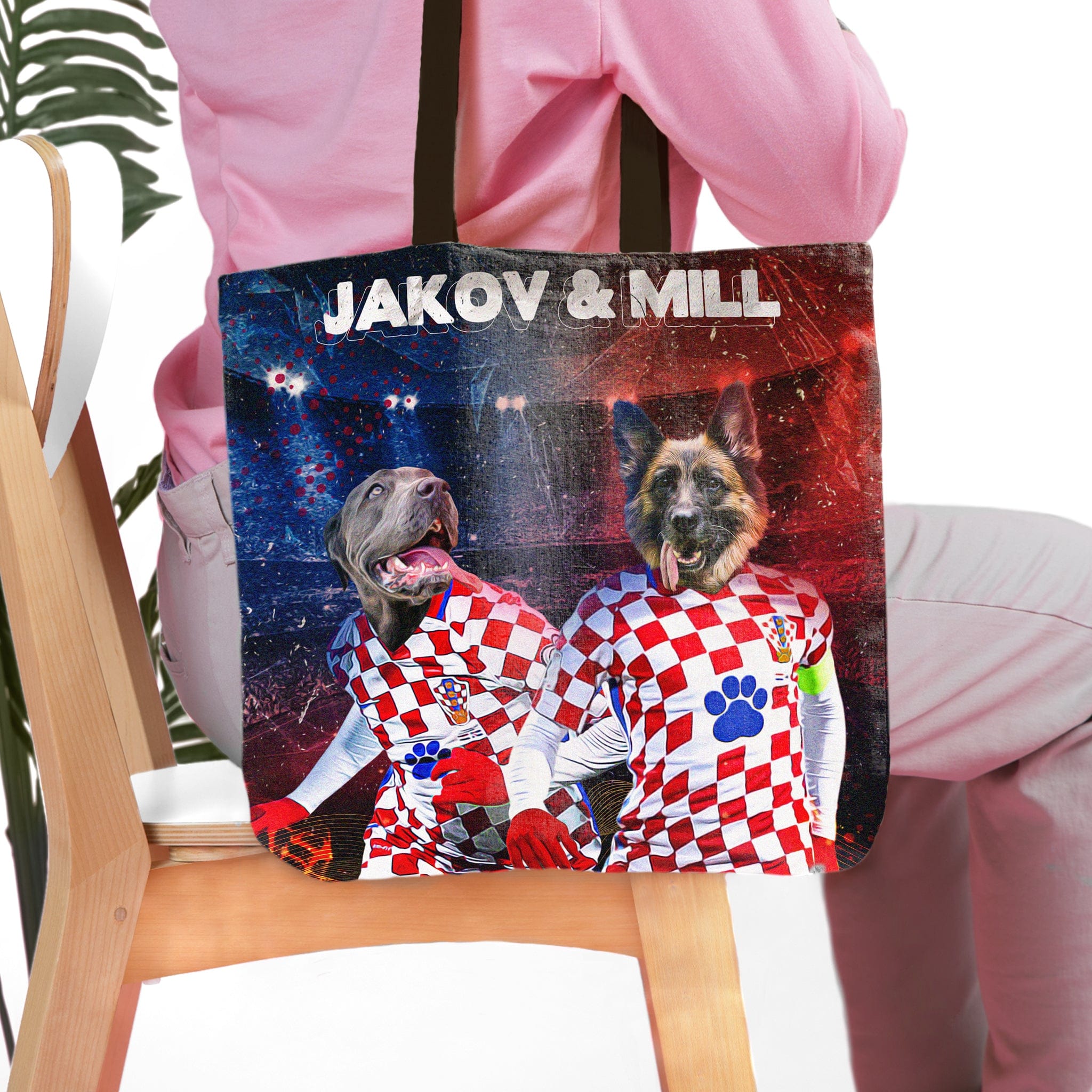 &#39;Croatia Doggos&#39; Personalized 2 Pet Tote Bag