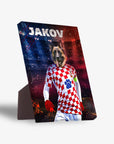 'Croatia Doggos Soccer' Personalized Pet Standing Canvas