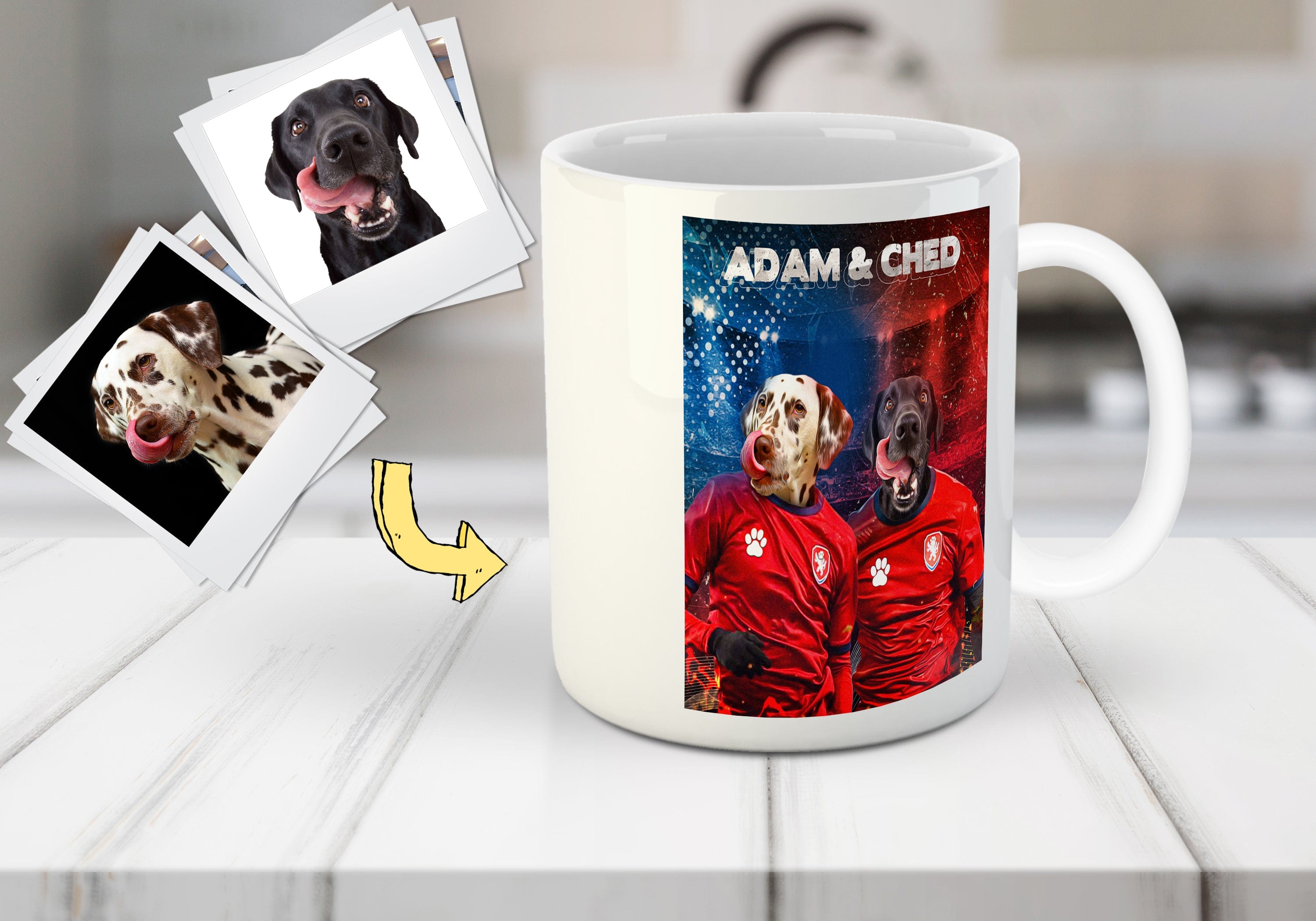&#39;Czech Doggos&#39; Personalized 2 Pet Mug