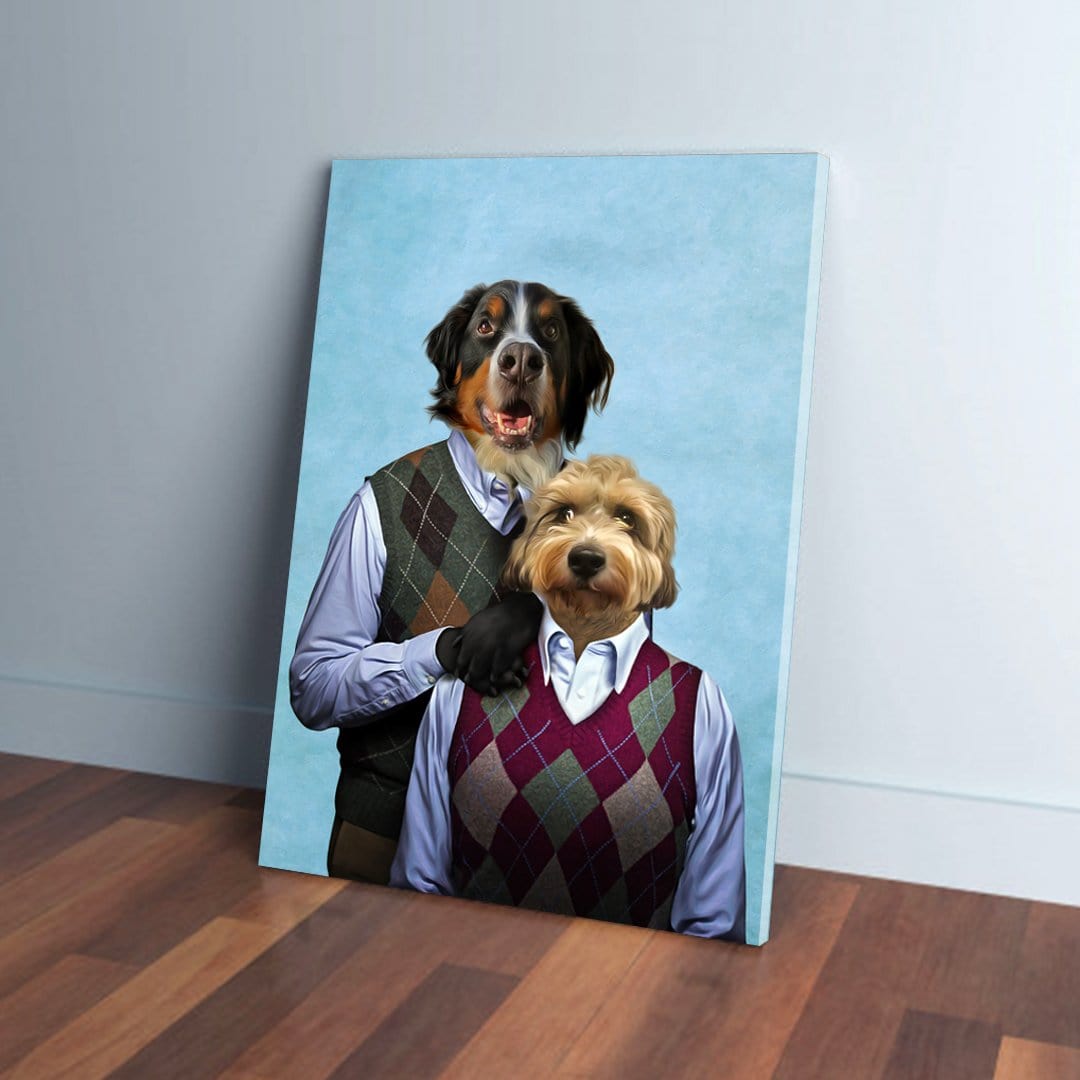 Step-Doggo & Doggette Personalized 2 Pet Canvas