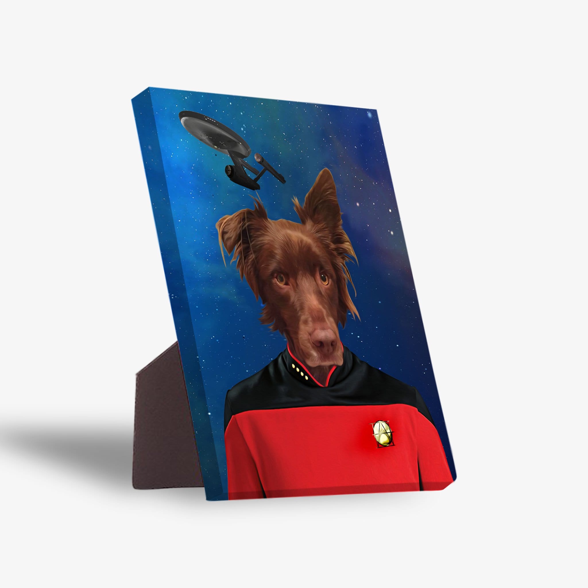 &#39;Doggo-Trek&#39; Personalized Pet Standing Canvas