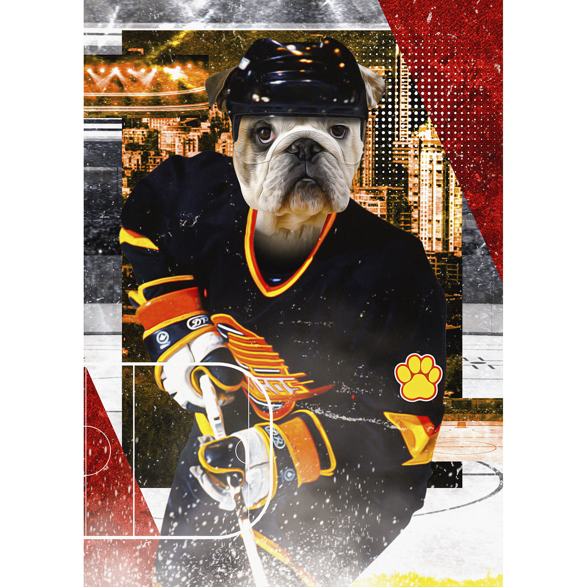&#39;Vancouver Doggos Hockey&#39; Digital Portrait