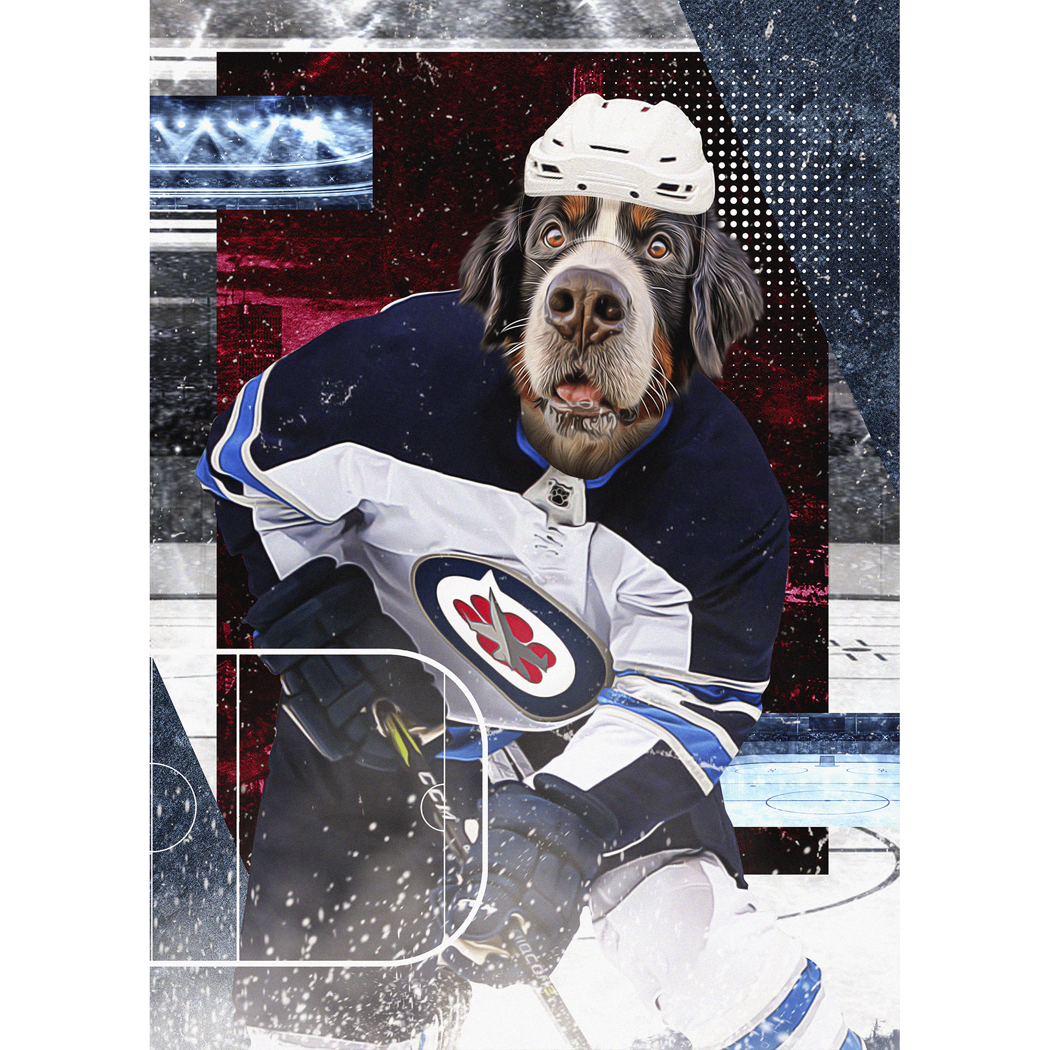 &#39;Winnepeg Doggos Hockey&#39; Digital Portrait