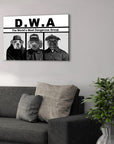 'D.W.A. (Doggo's With Attitude)' Personalized 3 Pet Canvas