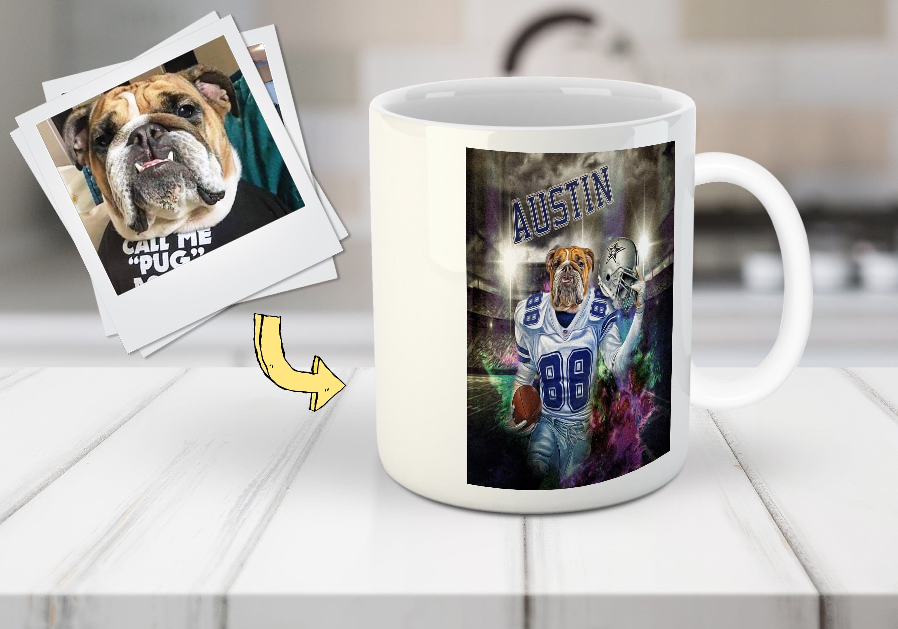 &#39;Dallas Doggos&#39; Custom Pet Mug