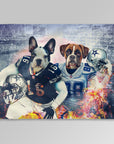 'Dallas Doggos' Personalized 2 Pet Blanket