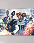 'Dallas Doggos' Personalized 2 Pet Canvas