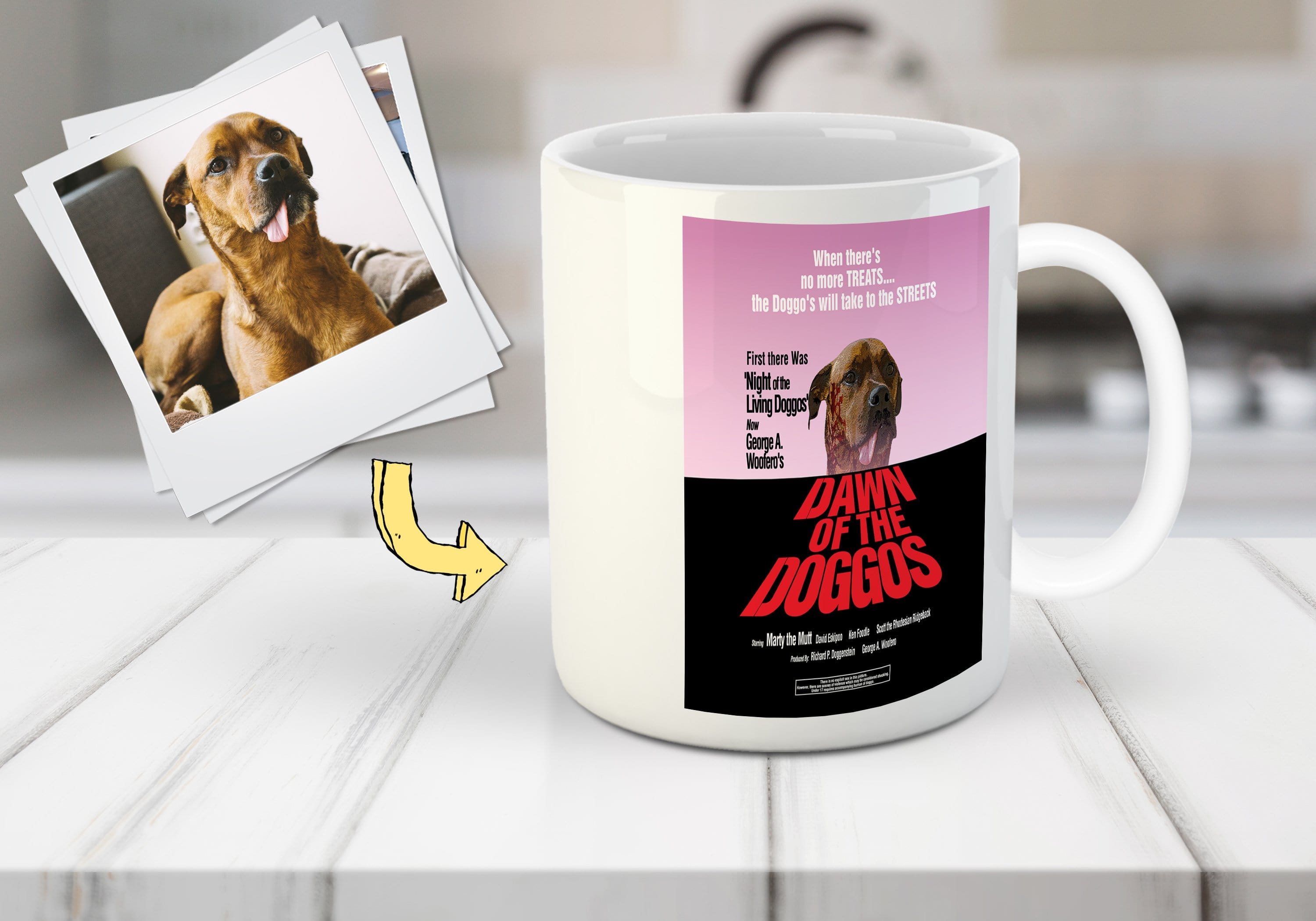 Taza personalizada para mascotas Dawn of the Doggos