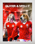 Póster Personalizado para 2 mascotas 'Denmark Doggos'