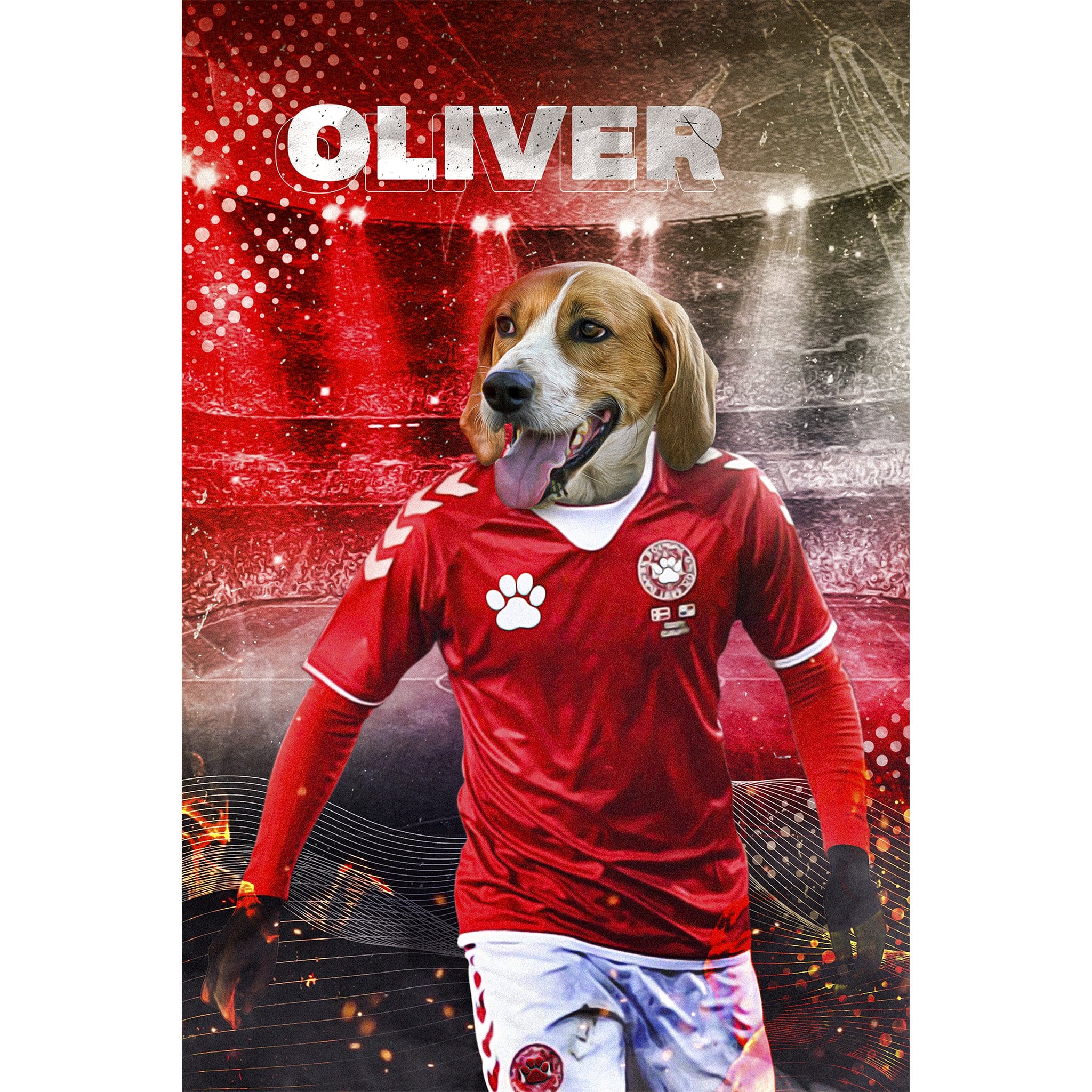 &#39;Denmark Doggos Soccer&#39; Digital Portrait