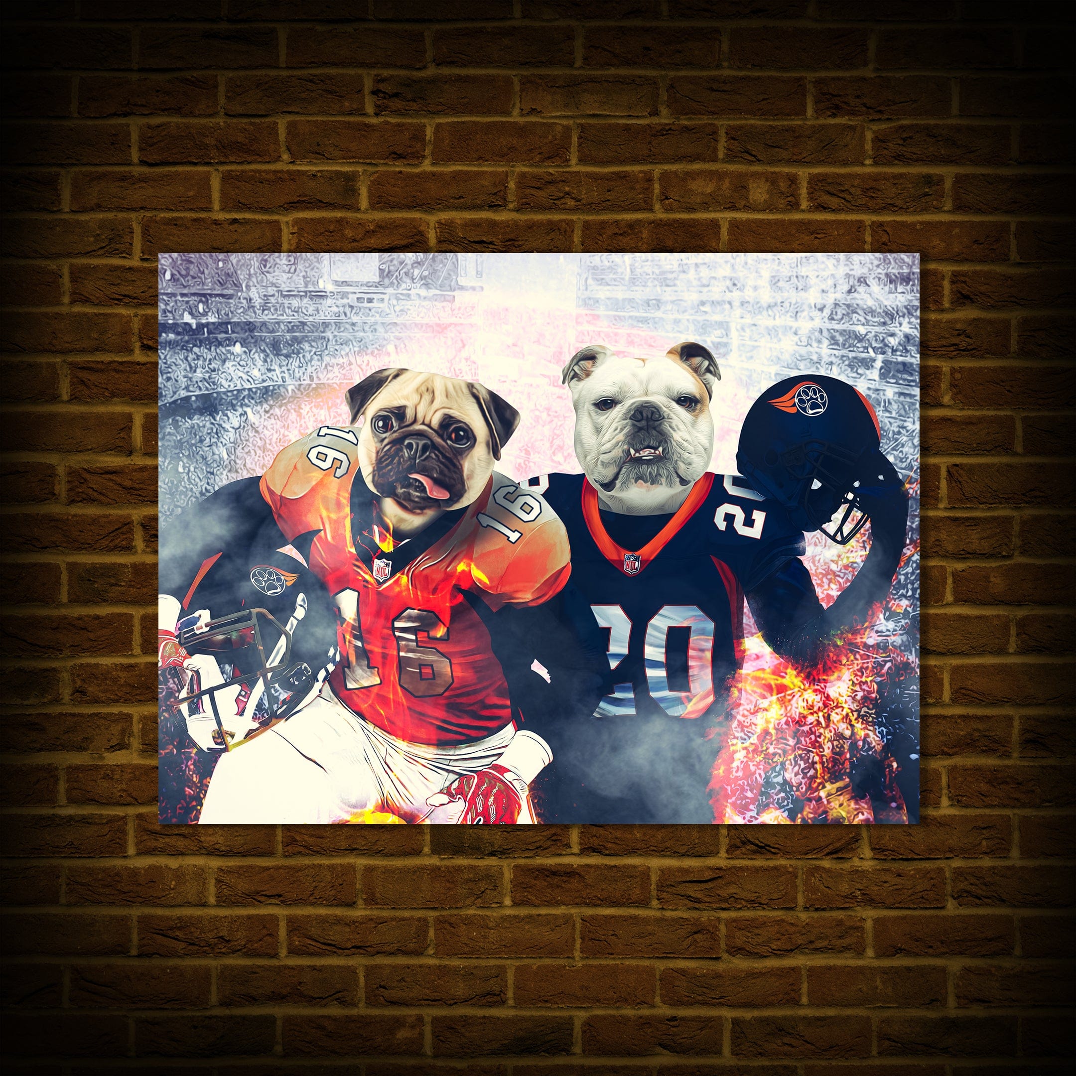 &#39;Denver Doggos&#39; Personalized 2 Pet Poster