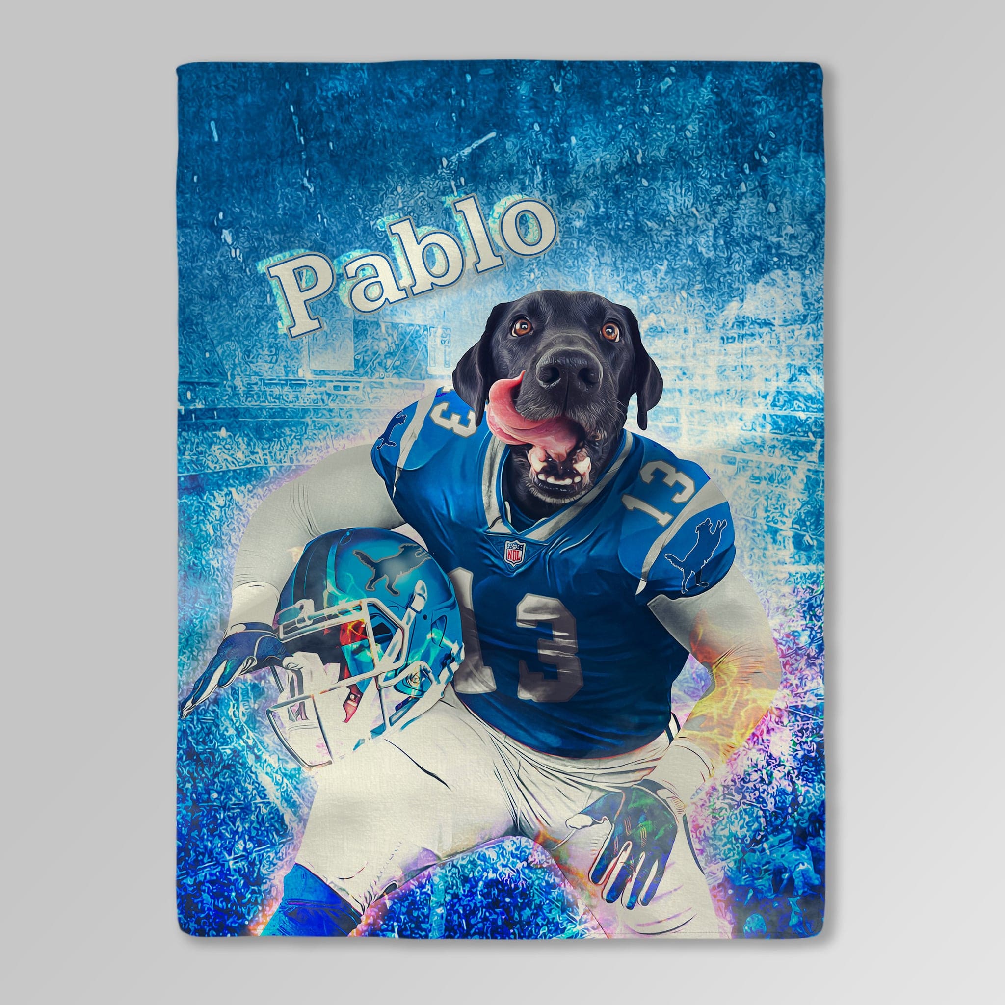 &#39;Detroit Doggos&#39; Personalized Pet Blanket