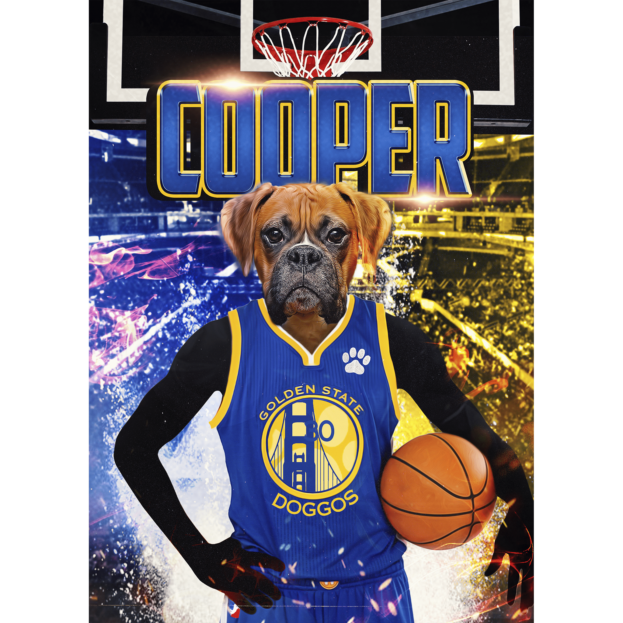 'Golden State Doggos' Digital Portrait