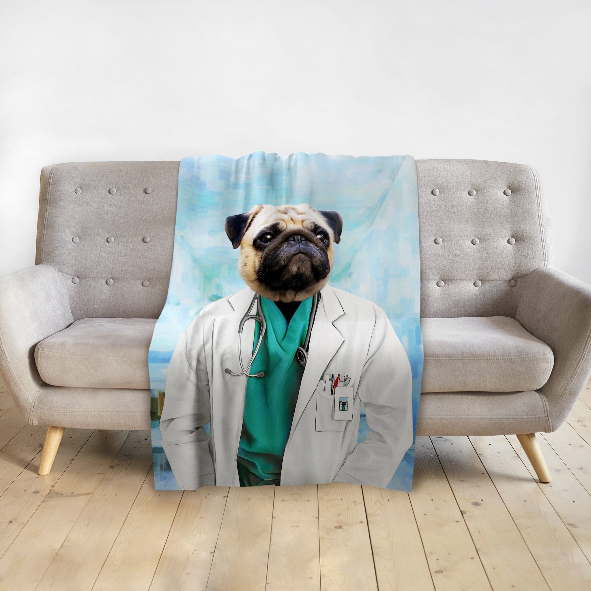 &#39;The Doctor&#39; Personalized Pet Blanket