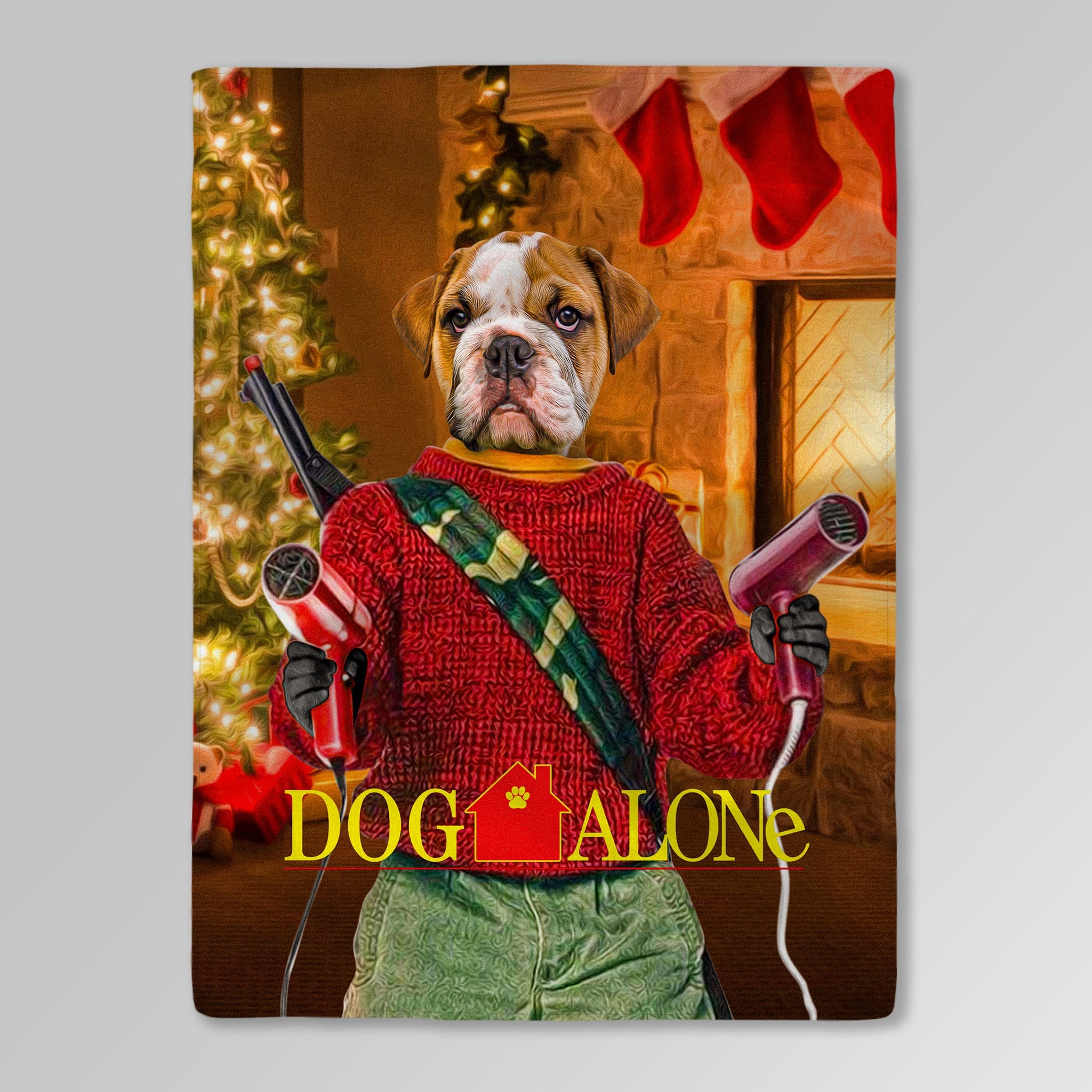 &#39;Dog Alone&#39; Personalized Pet Blanket