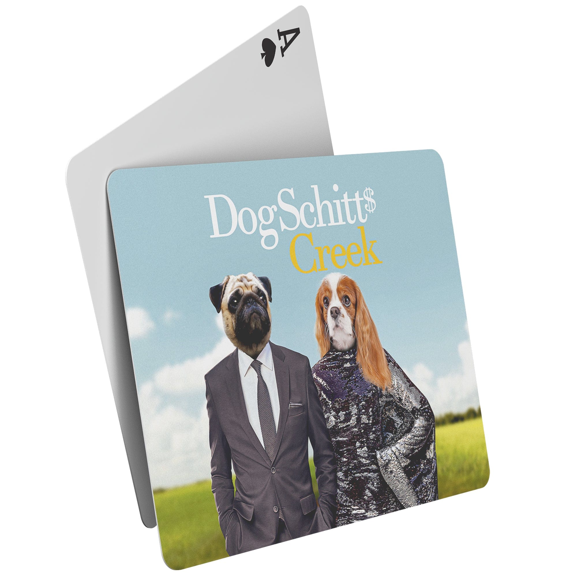 &#39;DogSchitt&#39;s Creek&#39; Naipes personalizados para 2 mascotas