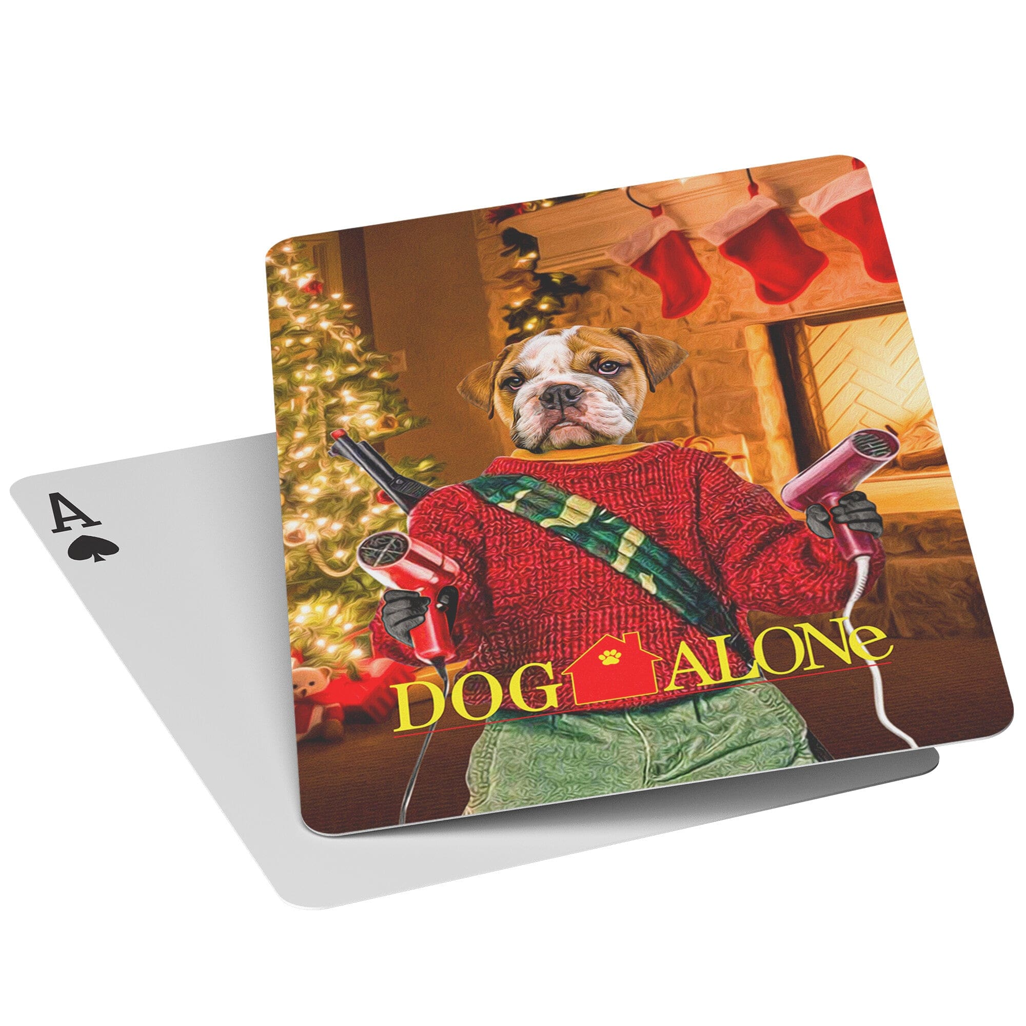 &#39;Dog Alone&#39; Personalized Pet Playing Cards