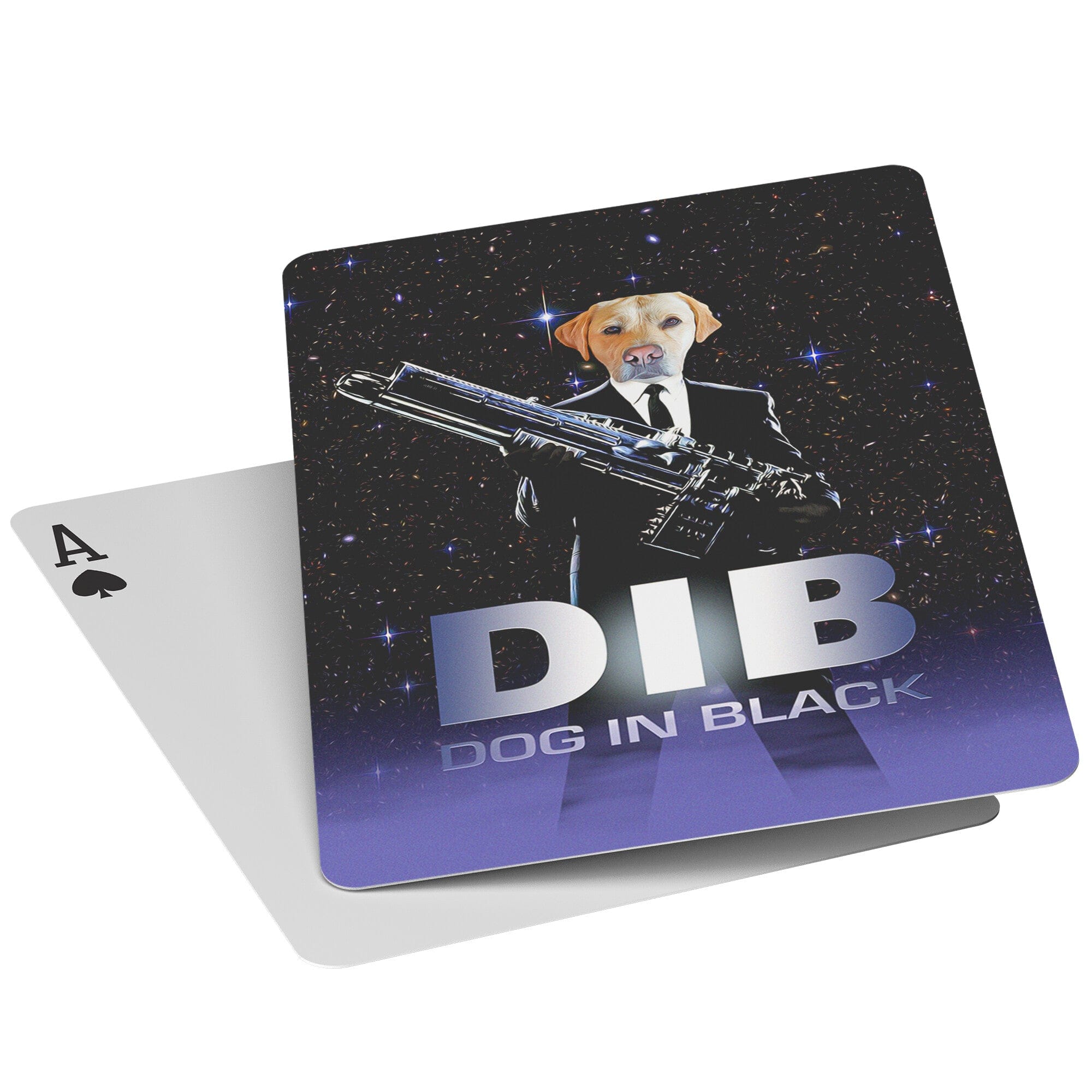 &#39;Dog In Black&#39; Personalized Pet Playing Cards
