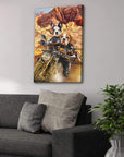 'Dogati Riders' Personalized 2 Pet Canvas