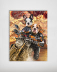 'Dogati Riders' Personalized 2 Pet Poster