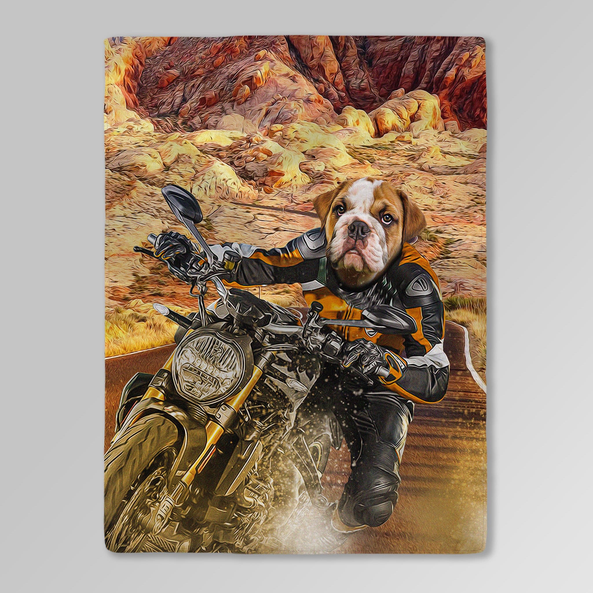 &#39;Dogati Rider&#39; Personalized Pet Blanket