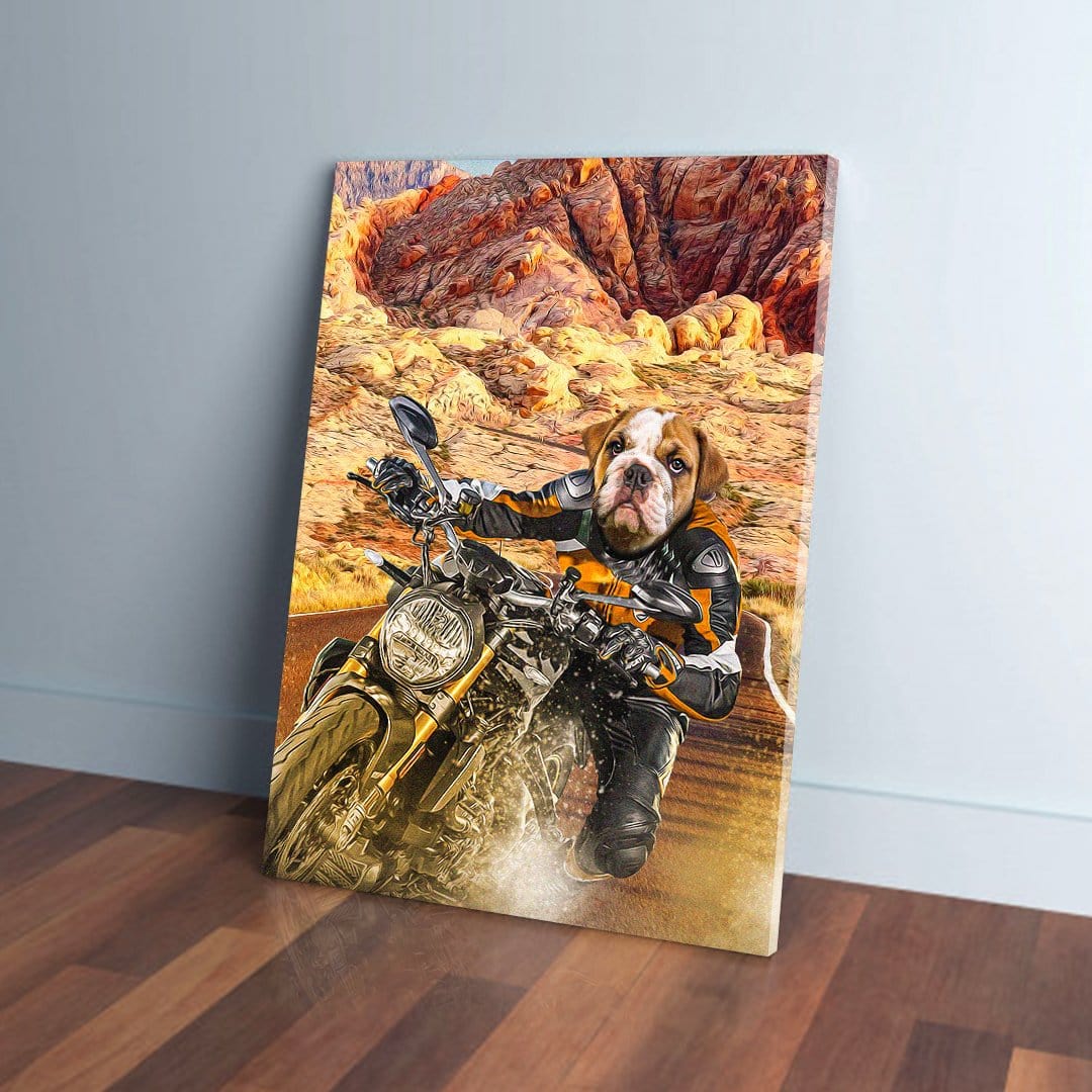 &#39;Dogati Rider&#39; Personalized Pet Canvas