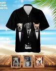 Camisa hawaiana personalizada (The Dogfathers: 1-4 mascotas)