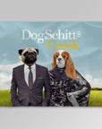 Manta personalizada para 2 mascotas 'DogSchitt's Creek' 