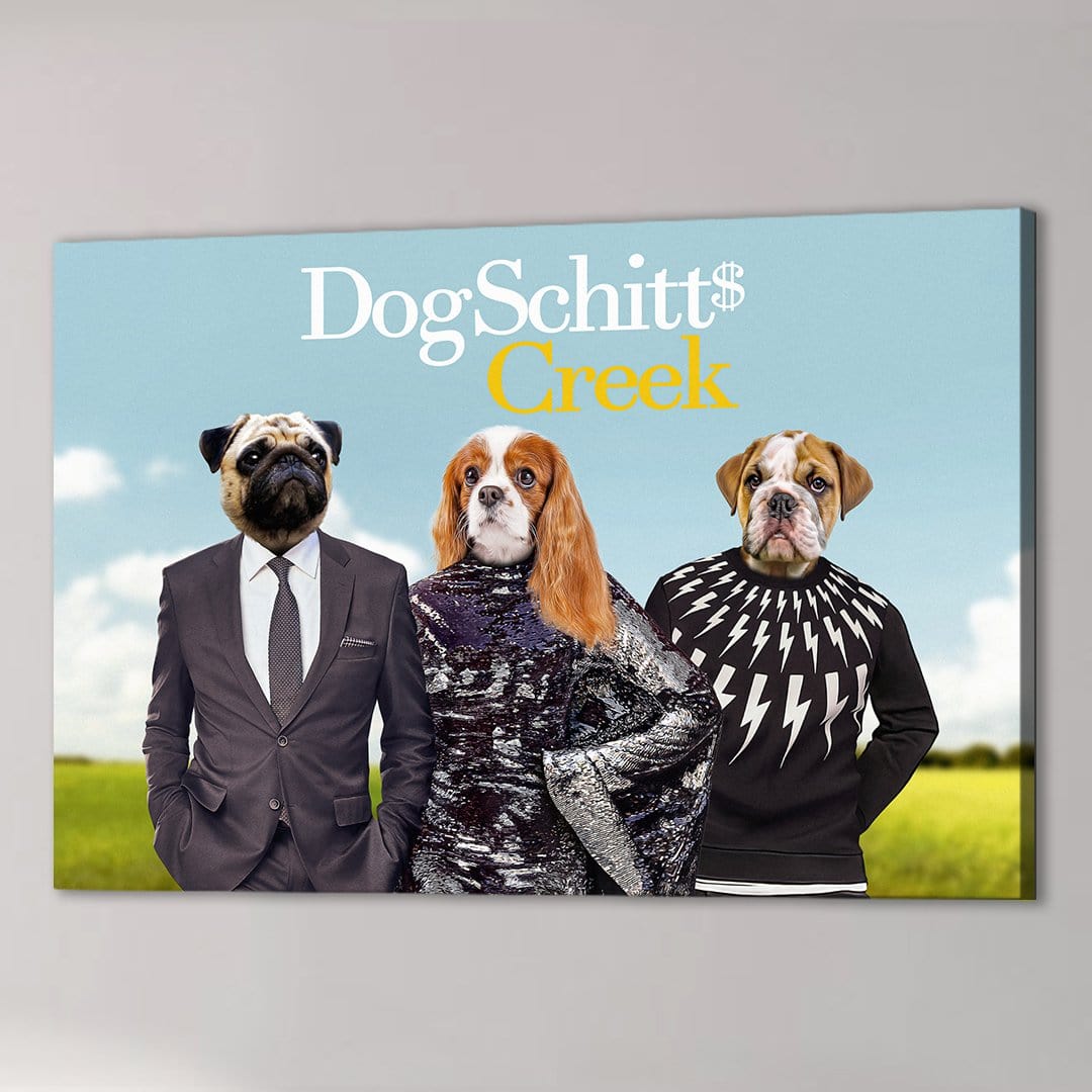 &#39;DogSchitt&#39;s Creek&#39; Personalized 3 Pet Canvas