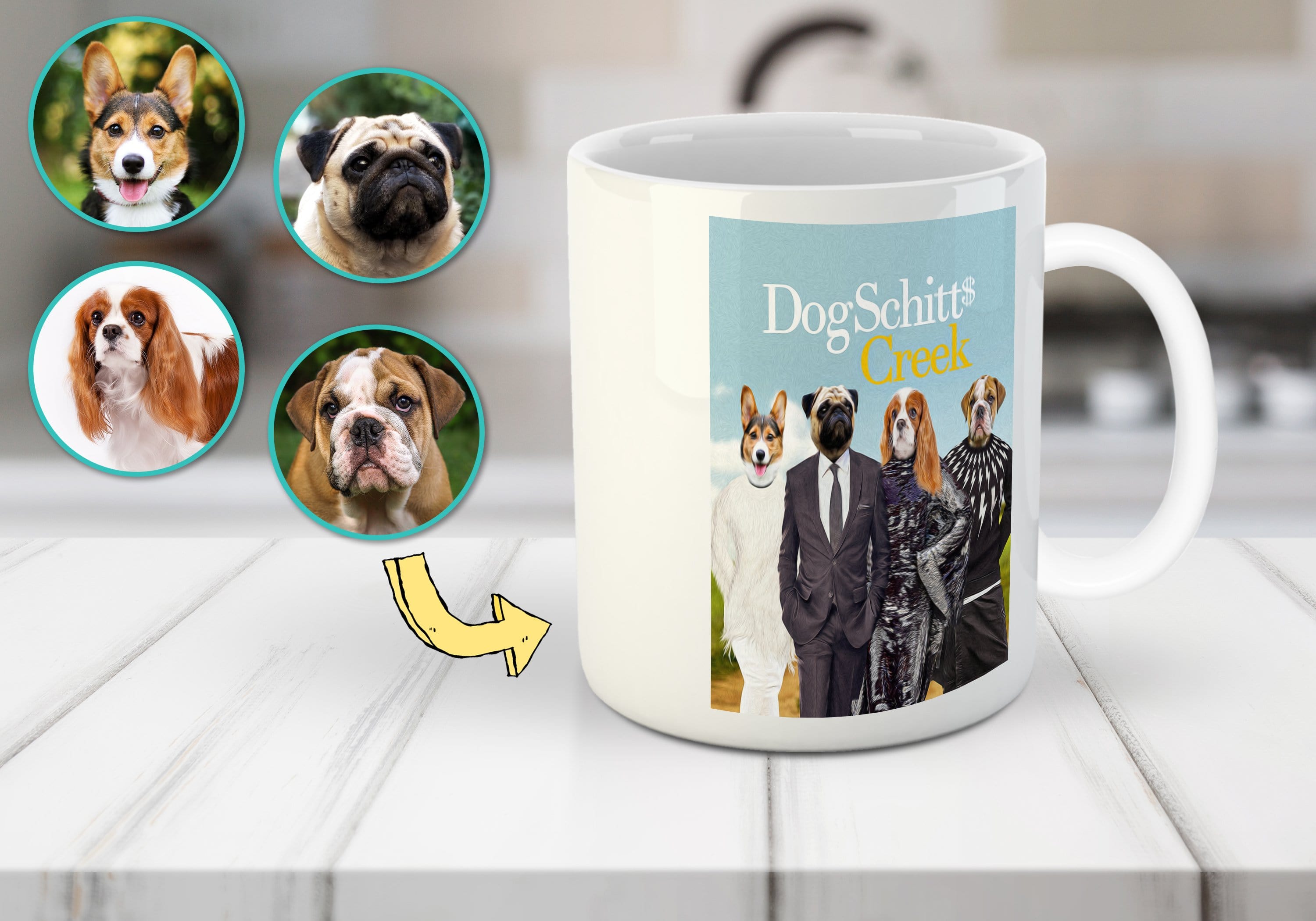 &#39;DogSchitt&#39;s Creek&#39; Personalized 4 Pet Mug