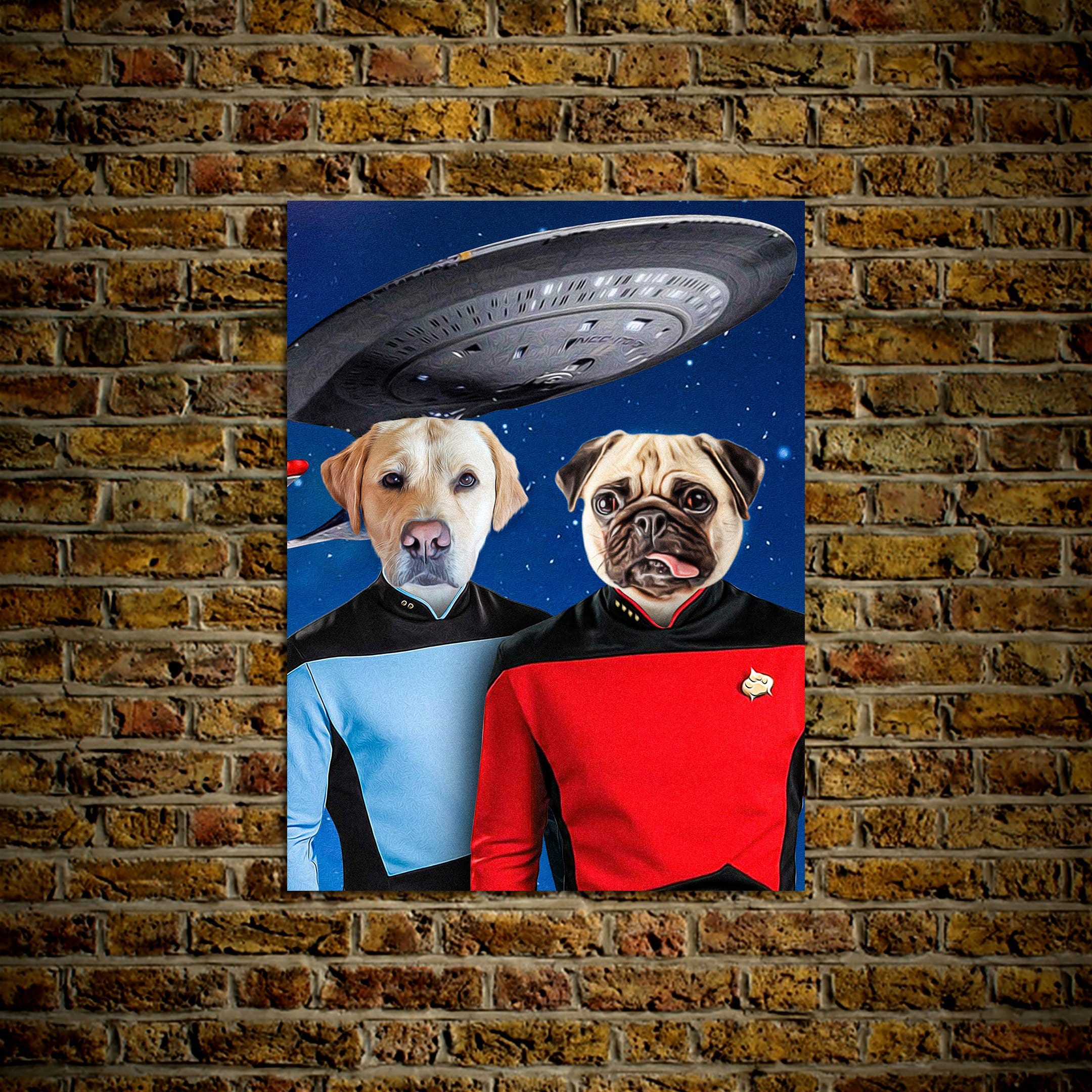 &#39;Doggo-Trek&#39; Personalized 2 Pet Poster