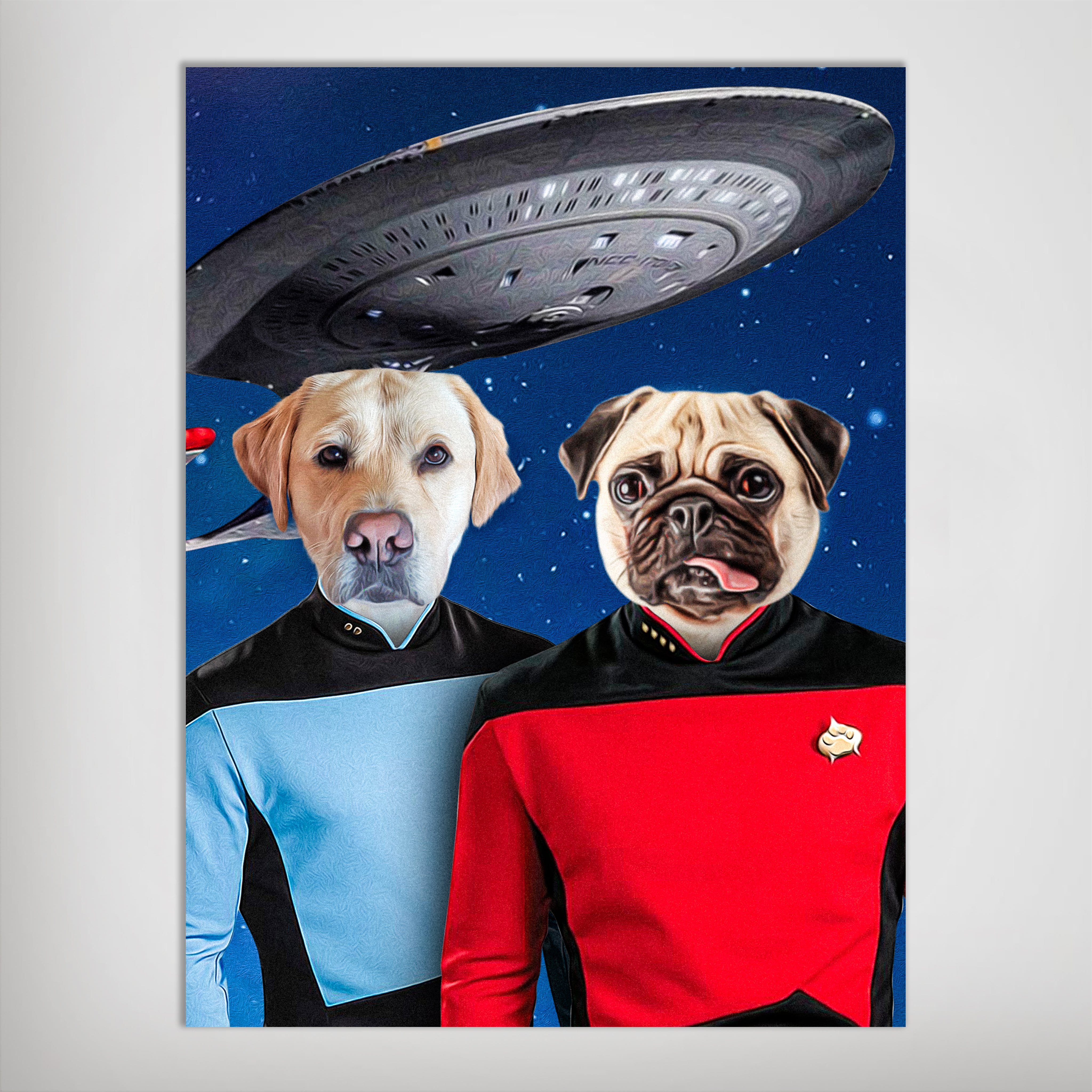 &#39;Doggo-Trek&#39; Personalized 2 Pet Poster