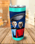 Vaso personalizado para 2 mascotas 'Doggo-Trek'