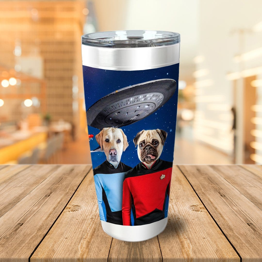 Vaso personalizado para 2 mascotas &#39;Doggo-Trek&#39;