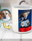 Taza personalizada para 3 mascotas 'Doggo-Trek'