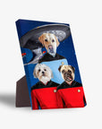 'Doggo-Trek' Lienzo personalizado para 3 mascotas de pie
