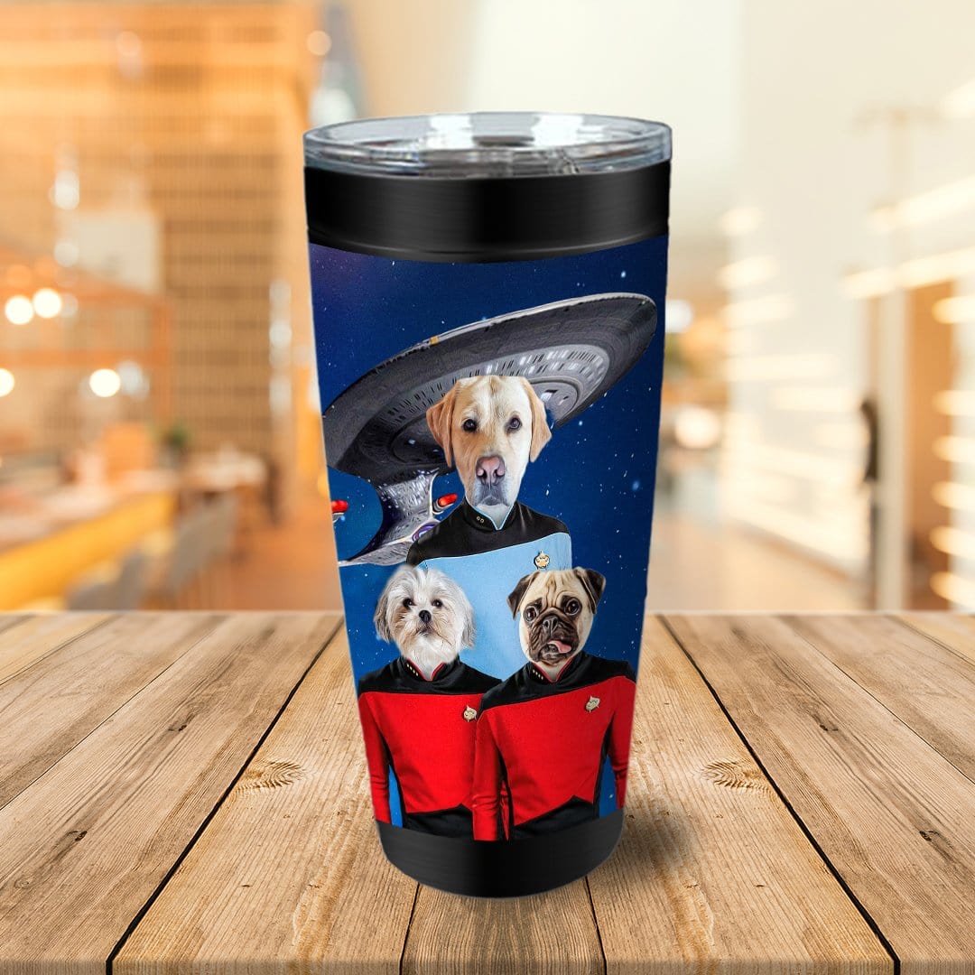 Vaso personalizado para 3 mascotas &#39;Doggo-Trek&#39;