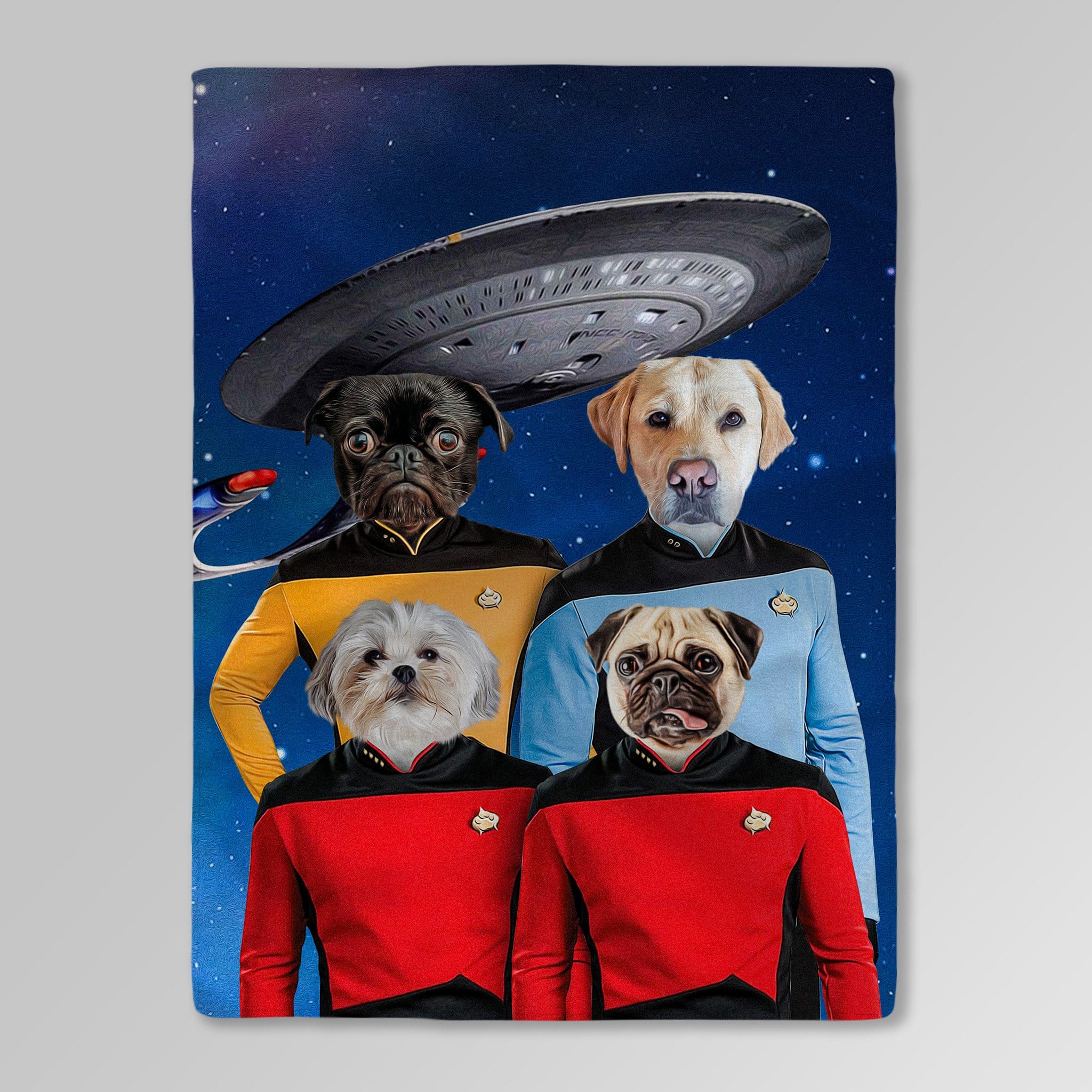 &#39;Doggo-Trek&#39; Personalized 4 Pet Blanket