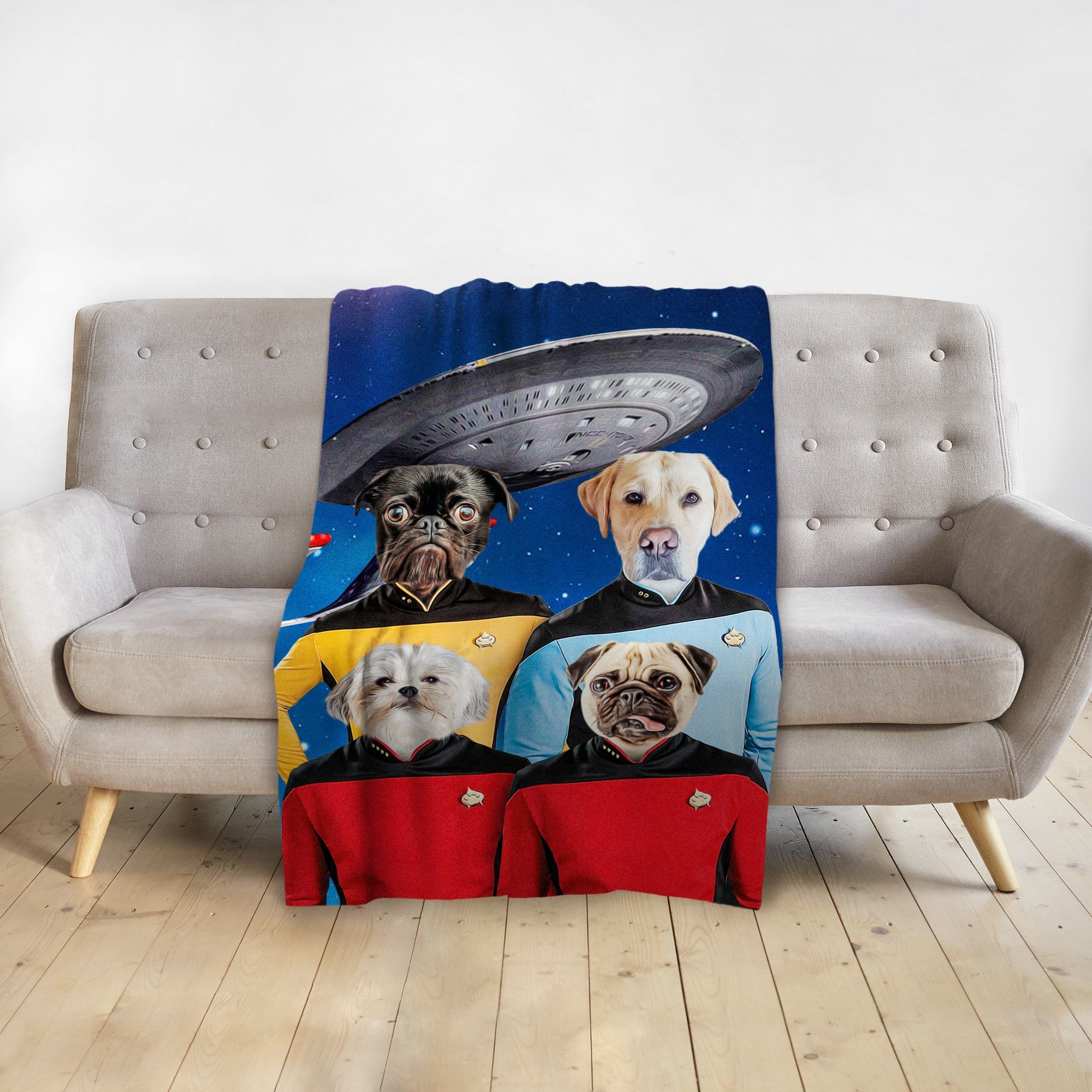 &#39;Doggo-Trek&#39; Personalized 4 Pet Blanket