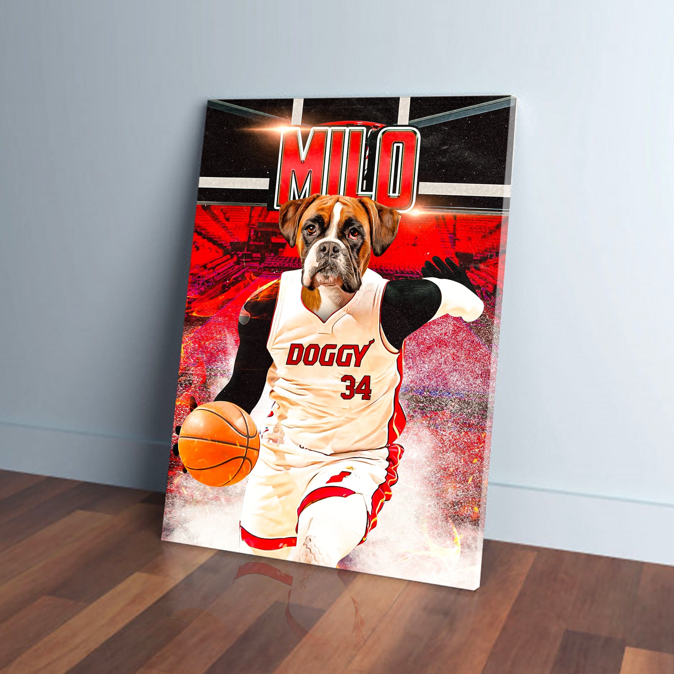 &#39;Doggo Heat&#39; Personalized Pet Canvas